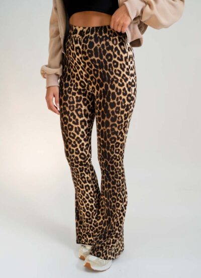 Παντελόνι κολάν καμπάνα με animal print MARC