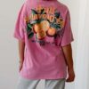 Κοντομάνικο βαμβακερό T-Shirt με στάμπα ORANGE PINK