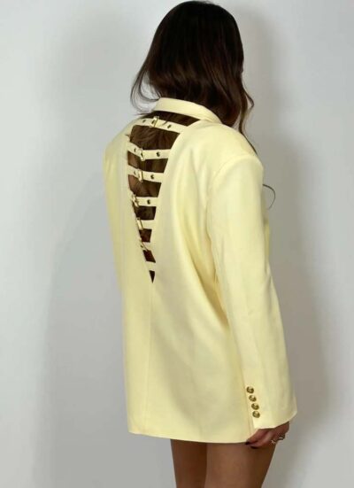 Σακάκι Με Ζώνες SELINA Yellow