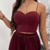 Fani Push Up Top Dark Red