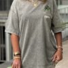 Κοντομάνικο βαμβακερό T-Shirt με στάμπα CALIFORNIA