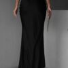 Φούστα maxi satine DIONISIA BLACK
