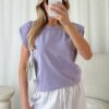 Μπλούζα αμάνικη με βάτες ELIN PURPLE