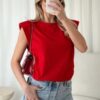 Μπλούζα αμάνικη με βάτες ELIN RED