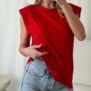 Μπλούζα αμάνικη με βάτες ELIN RED