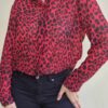 Πουκάμισο με animal print LEONA RED