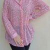 Πουκάμισο με animal print LEONA PINK