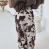 Φούστα midi με animal print LEX