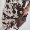 Φούστα midi με animal print LEX