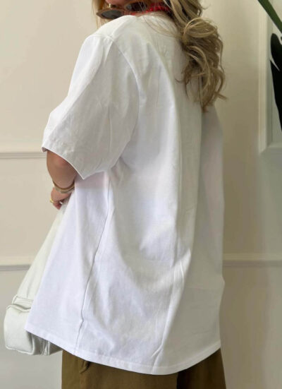 Κοντομάνικο T-Shirt με στάμπα NEW YORK WHITE