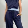 Σετ μπλούζα με παντελόνι RENE DARK BLUE