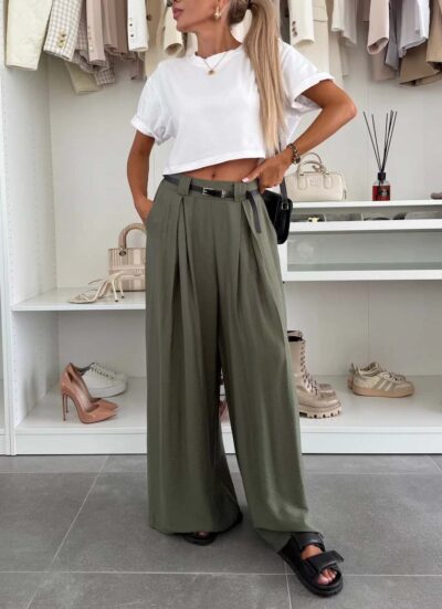 Παντελόνα με ζώνη ARTEMIS KHAKI