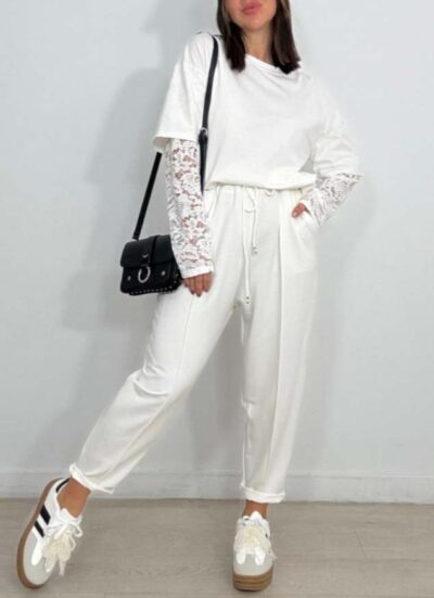 Παντελόνι φόρμας ballon SEREN OFF WHITE